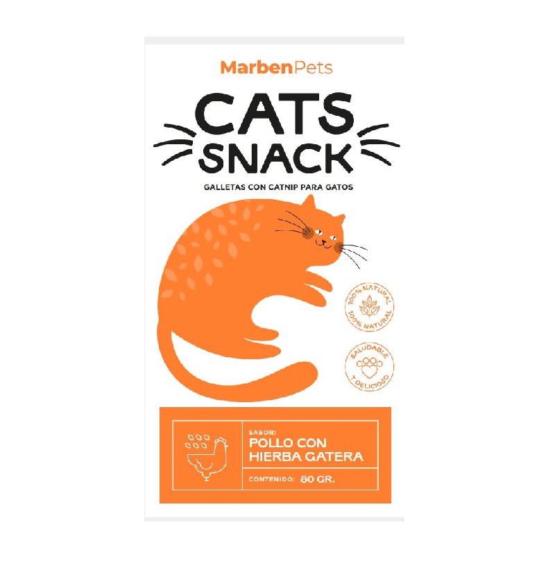 Cats Snack Galletas de Pollo con Hierba Gatera 80 G - Imagen 2