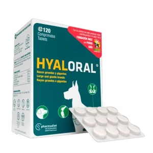 <strong>Hyaloral</strong> Suplemento Nutricional, Desarrollo y Mantenimiento de Articulaciones para Perros Razas Grandes y Gigantes, unidad o caja (dosis cubre 20 kg)
