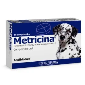 <strong>Metricina</strong> Antibiótico para Perros, 125 mg, 10 comprimidos