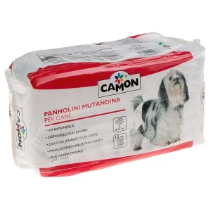 <strong>Camon</strong> Pañales Desechables para Perros, Tallas S‑XL, 12 Unidades