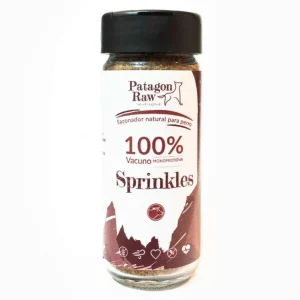 <strong>Patagon Raw</strong> Sprinkles 100% Vacuno, Sazonador en Polvo para Perros, Vacuno, pote de 60 gr