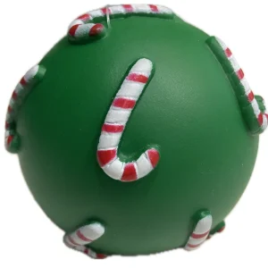 <strong>Guau</strong> Juguete Pelota Bastón de Navidad con Sonido para Perros, Diámetro 7 cm