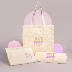 Tote bag Cat mom club bordada