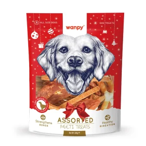 <strong>Wanpy</strong> Assorted Multi Treats, Snack para Perros Mix de Premios, bolsa de 300 gr