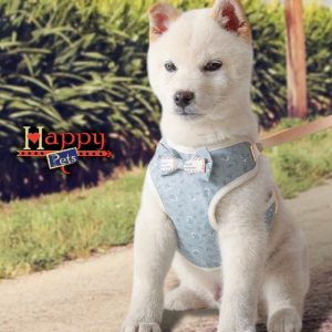 Arnés Pechera Ajustable Flores Azul