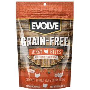 EVOLVE SNAKCS DOG GRAIN FREE JERKYS TURKEY
