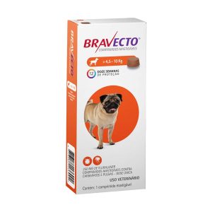 <strong>Bravecto</strong> Antiparasitario Externo para Perros, 4.5-10 kg, 1 comprimido masticable (dosis cubre 3 meses)