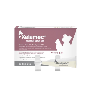 XELAMEC COMBI SPOT ON – Perros y Gatos 2.6-5kg (Caja 5 Pipetas)